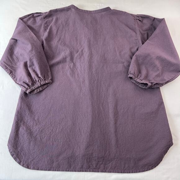 Hikosen Cara Purple Tunic Women's Shirt size Large Embroidered - Picture 2 of 6